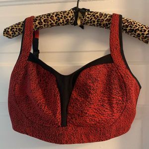 lululemon athletica Red and Black Bra